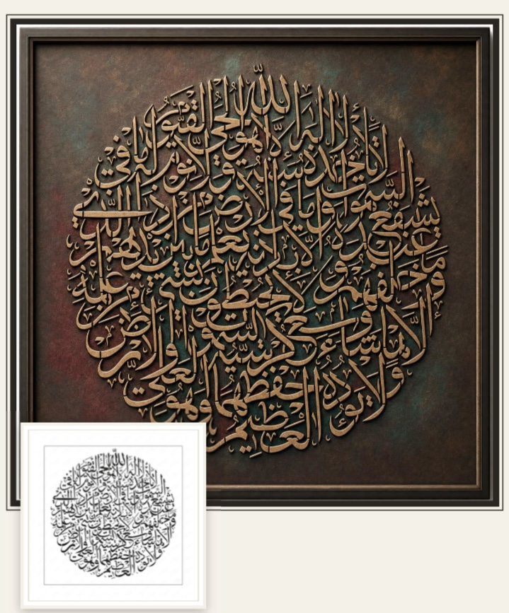 مدالیون خوشنویسی طلایی
