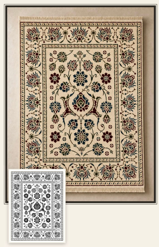 شابلون گلدسته ی لاله و رز